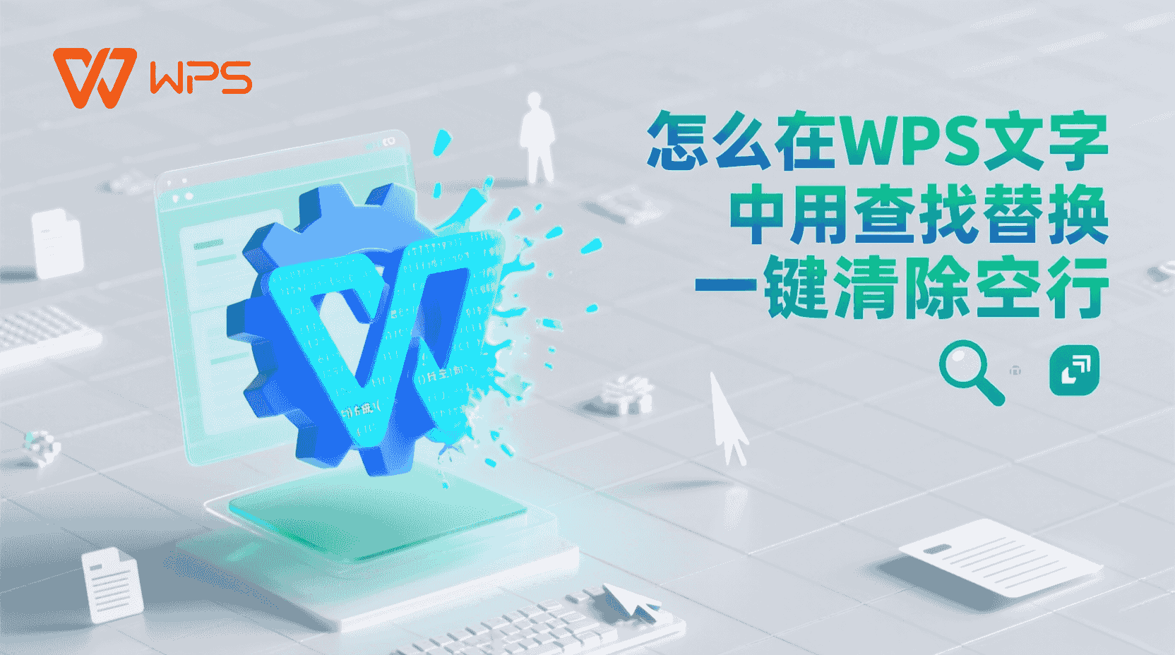 怎么在WPS文字中用查找替换一键清除空行?