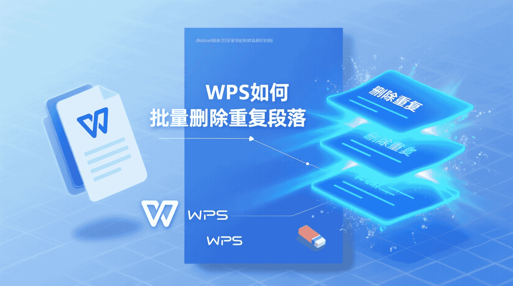WPS如何批量删除重复段落?